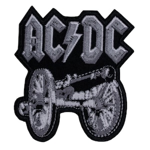 AC/DC ACDC Embroidered Sew-on Patch | Cannon Australian Rock & Roll Hard Blues Rock Music Band Logo