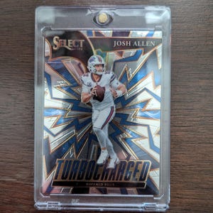Josh Allen Bills Turbocharged Insert Football Card! Encased in magnetic hard case!