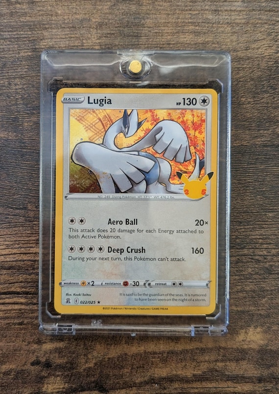 lugia holo pokemon card Lugia Pokemon Card 022/025 Celebrations Holo. Enclosed in magnetic case!