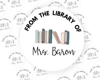 Personalized Teacher Book Stickers: Library Book Labels