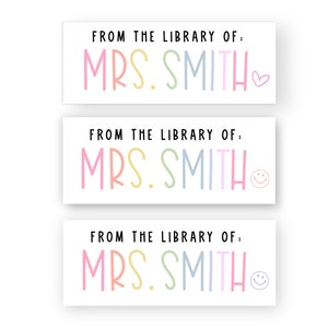 Teacher Book labels Teacher name labels personalized teacher stickers