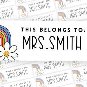 Teacher Book labels Teacher name labels personalized teacher stickers