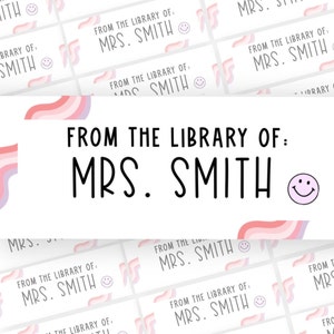 Teacher Book labels Teacher name labels personalized teacher stickers