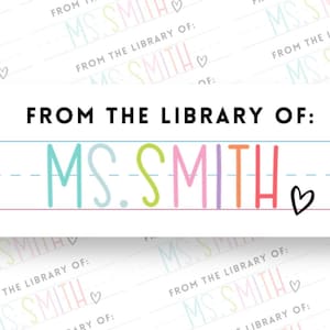 Teacher Book labels Teacher name labels personalized teacher stickers