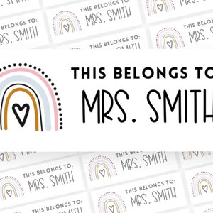 Teacher Book labels Teacher name labels personalized teacher stickers