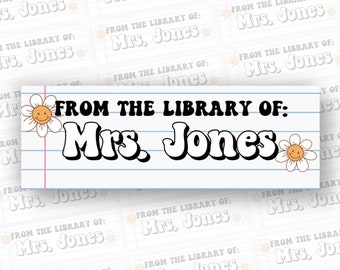 Teacher Book labels Teacher name labels personalized teacher stickers