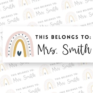 Teacher Book labels Teacher name labels personalized teacher stickers