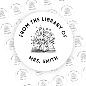 Teacher Book labels Teacher name labels personalized teacher stickers