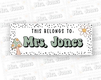 Teacher Book labels Teacher name labels personalized teacher stickers