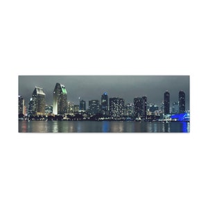Downtown San Diego Skyline, San Diego Skyline, San Diego California, Downtown Skyline, Panoramic Downtown San Diego Skyline at Night