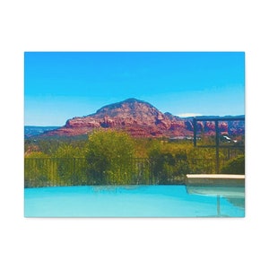 Sedona Arizona Wandkunst, Malerische Sedona, Sedona Blick vom Pool, Sedona Wanddekor, Sedona Fotografie Wandbehang, Sedona Arizona, Sedona
