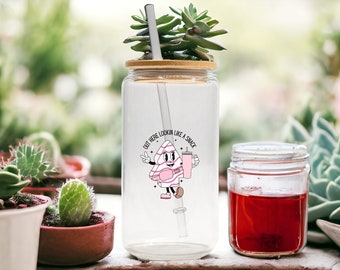 Iced Coffee Glass Can | Funny Birthday Gift for Her | Coffee Lover GIft