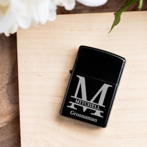 Groomsmen Gift Personalized Lighter and Case | Monogrammed Lighter | Custom Lighter with Case Bachelor Party | Cigar Lighter | Valentines