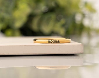 Stacking Name Ring | Stackable Name Rings | Custom Plated Rings for Mom | Gift for Mom from Children | Gold, Silver, Rose Gold