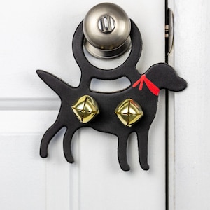 doorknob bell, sleigh bell, ornamental bell, dog lover, Lab, dog trainer, doorknob decor, door bell, doorknob hanger, decorator, jingle bell