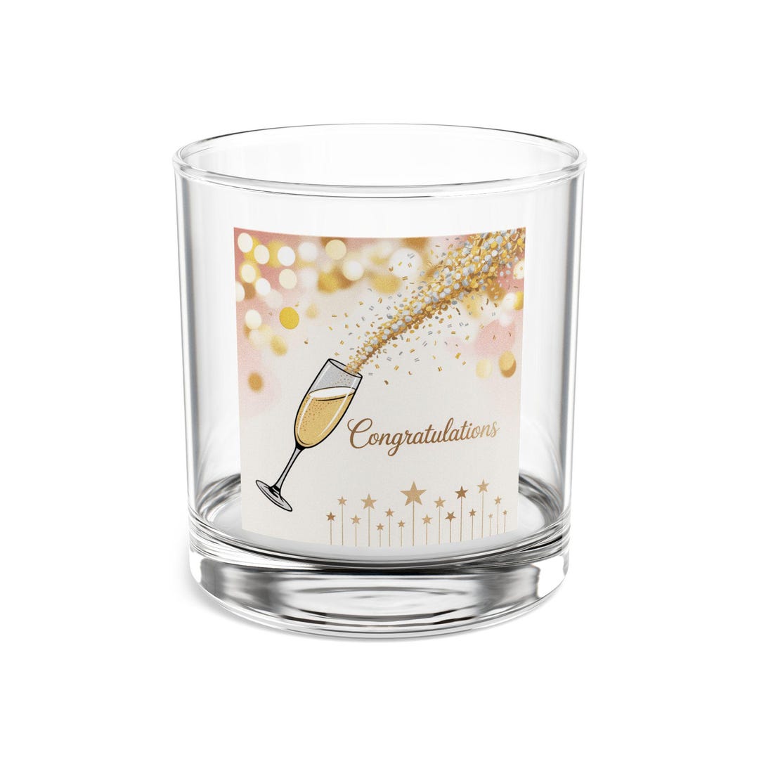 Congratulations Celebratory Rocks Glass, 10oz - Etsy