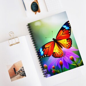 Butterfly Spiral Notebook - Ruled Line