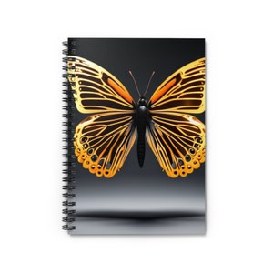 Butterfly Spiral Notebook - Ruled Line