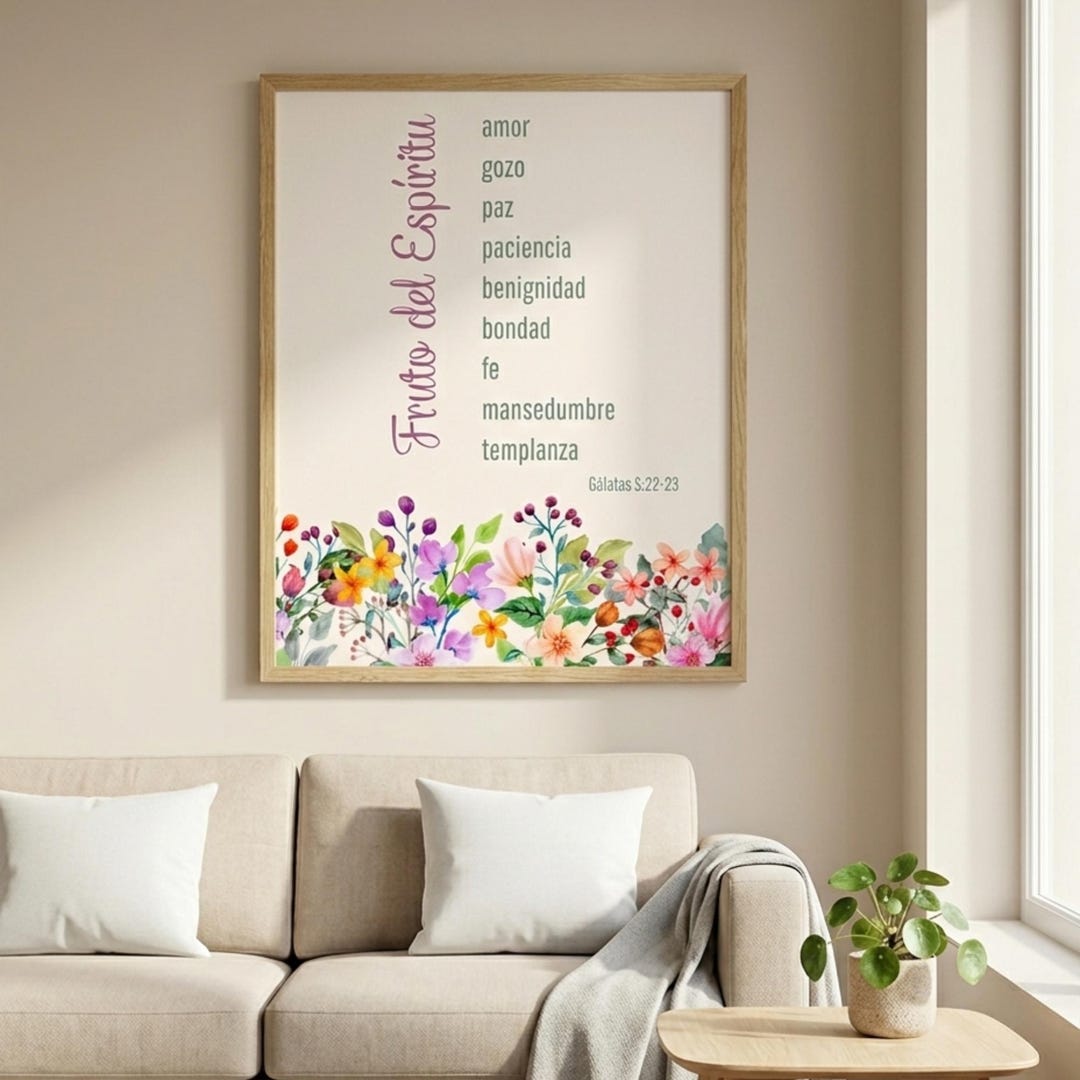 Christian Wall Art, Fruit of the Spirit Bible Verse Print (PDF) - Etsy