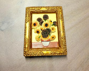 Imanes de resina para nevera inspirados en Van Gogh y Monet: decoración para el hogar, regalos y souvenirs.