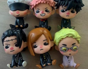 Set de figuras de PVC estilo Jujutsu Kaisen Q (6 piezas, aprox. 5 cm)