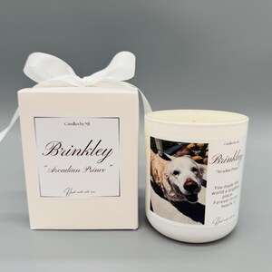Personalised Pet Memorial Candle, Photo Keepsake, Remembrance Gift image 6
