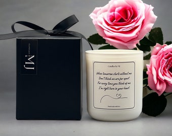 Sympathy Memorial Candle with your words | Bereavement Keepsake Gift
