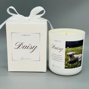 Personalised Pet Memorial Candle, Photo Keepsake, Remembrance Gift image 8