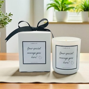 Personalised Message Candle – Your words for any occasion | home decor