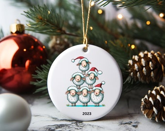 Sheep Christmas Ornament 2023, Party Favor, Sheep Lover, Animal Lover