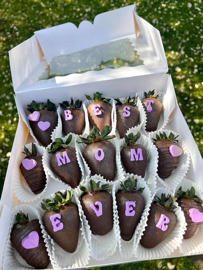 Custom Chocolate Covered Strawberries Etsy