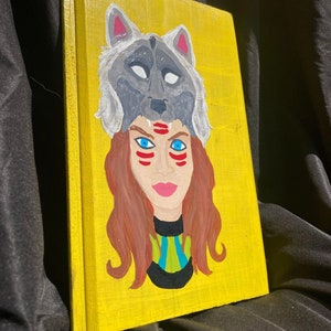 Wolf girl painting