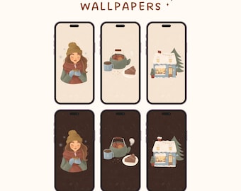 Fondos de pantalla de invierno suaves y acogedores para el teléfono / Pantalla de bloqueo con estética invernal