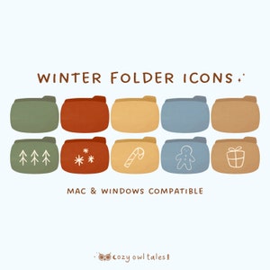 Christmas Folder Icons for Mac and Windows (png and ico) | Cozy Christmas Desktop Folder Icons