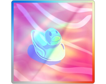 Holographic Bubble Duck Sticker