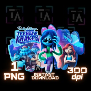 Ruby Gillman Png Teenage Kraken Png, afdrukbaar, digitaal bestand, instant download, afbeelding tiener kraken, tiener kraken png, kraken shirt