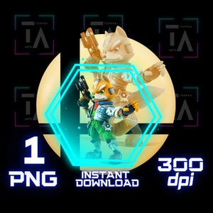Super Smash Bros PNG-bundel, Smash Clipart, transparant beeld, afdrukbare Star Fox, digitaal bestand, Instant Download afbeelding, Star Fox, Falco PNG