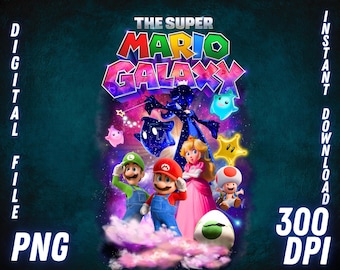 Super Cartoon Galaxy PNG Clipart Sublimation Design Cake Topper Birthday Shirt Digital Download