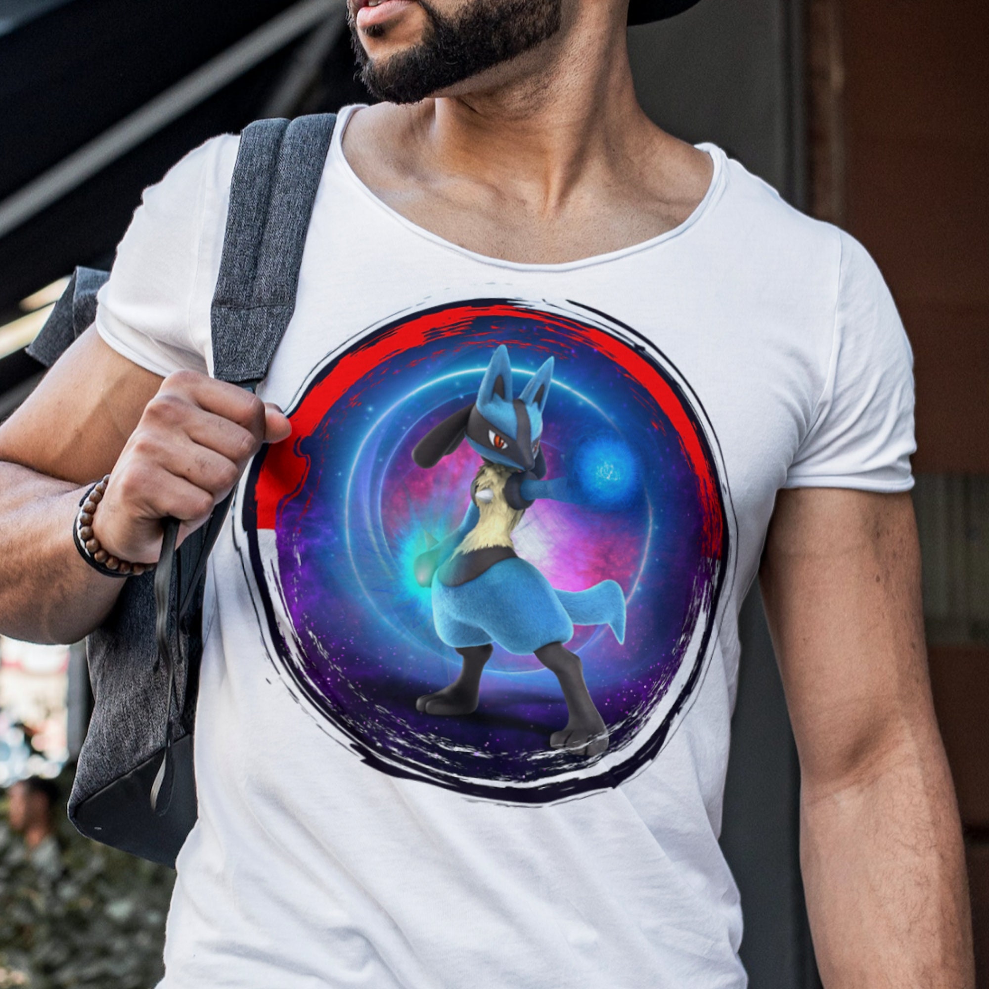 ルカリオ PNGアート、Tシャツ昇華＆ステッカーグラフィック、デジタル