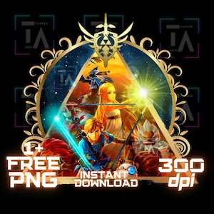 Legend of Zelda Png Atem der Wilden PNG Tumbler Wrap Cricut Shirt Sublimation Kunst transparentes Bild druckbare digitale sofort herunterladen
