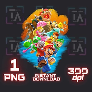 Super Mario Png Shirt cricut clipart image transparente imprimable mario téléchargement numérique bros photo Mario png tumbler wrap transfer