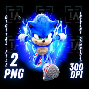 Sonic the Hedgehog PNG Sonic T Shirt Sublimation Sonic Movie Clipart Sonic Wall Art Sonic Digital Download Sonic Iron on Sonic Design Sonic