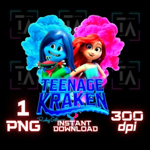 Ruby Gillman Teenage Kraken Png, Printable , digital file, instant download, teenage kraken image, teenage kraken movie png, kraken shirt