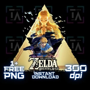 Legend of Zelda PNG Breath of the Wild Tumbler Wrap Cricut T Shirt Sublimation clipart transparent image printable digital instant download