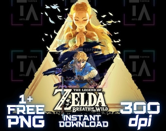 Zelda Breath of the Wild PNG: Tumbler Wrap, T-Shirt Design (Digital Download)