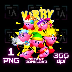 Kirby Dreamland PNG Clipart: T-Shirt, Sticker Design (Digital Download)