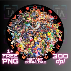 Super Smash Bros Png Smash Bros Clipart Smash Bros Cricut File Smash Bros T Shirt Sublimation Smash Bros transparent image printable digital