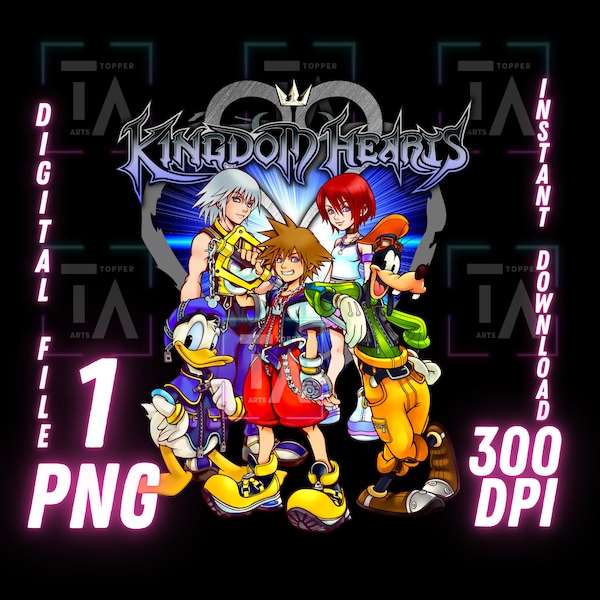 Kingdom Hearts PNG Keyhole Cricut Tshirt Sticker Sublimation clipart transparent printable digital instant download Sora Donald Duck Goofy