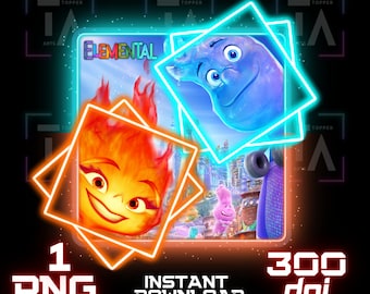 Elemental Png, Transparent Image, Printable elemental, digital file, instant download, elemental image, elemental movie png, elemental shirt