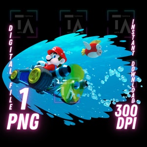 Mario Kart Png, image transparente imprimable mario téléchargement numérique bros image Mario png tumbler wrap transfer